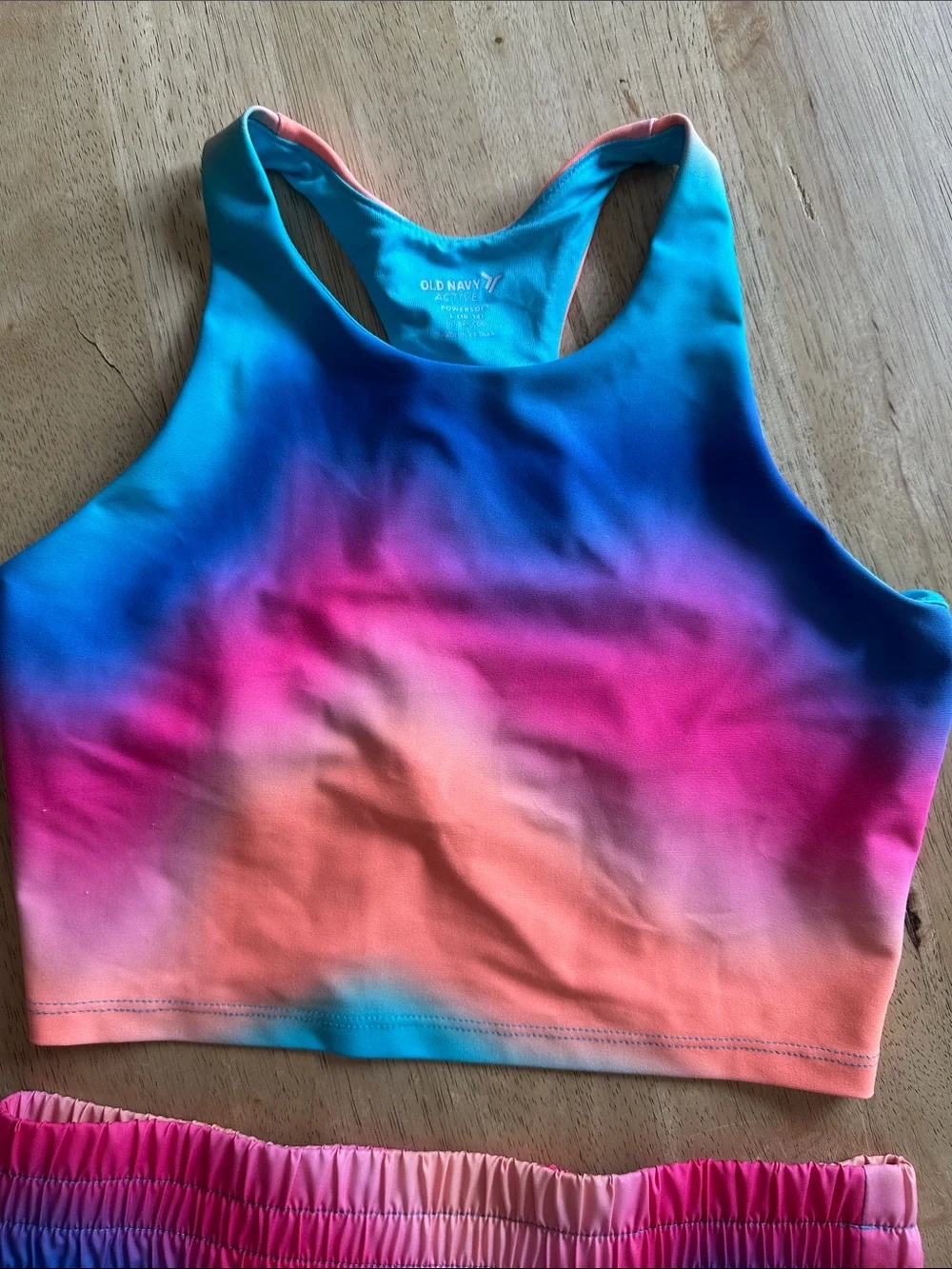 Old Navy Active POWERSOFT 10-12 Set long line sports bra & shorts dance sports